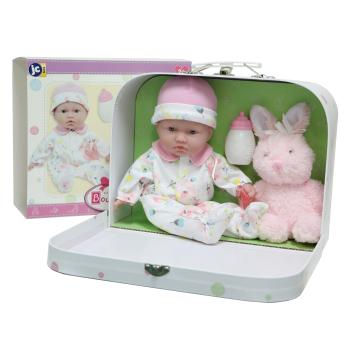 JC Toys/Berenguer - JC Toys, La Baby 11-inch Soft Body Play Doll Body Travel Case Gift Set, Pink.